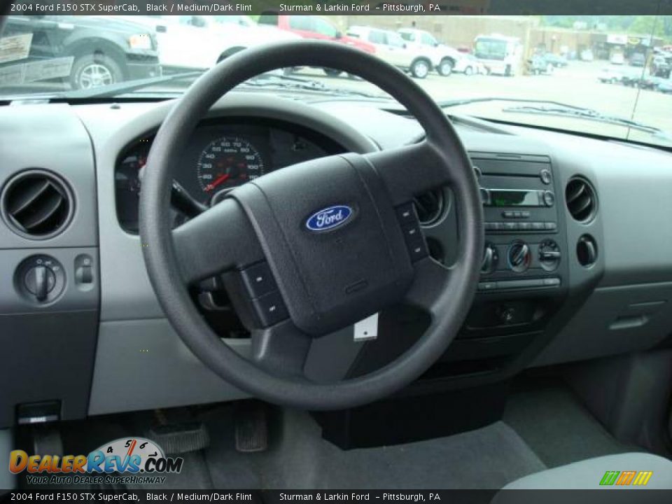 2004 Ford F150 STX SuperCab Black / Medium/Dark Flint Photo #13