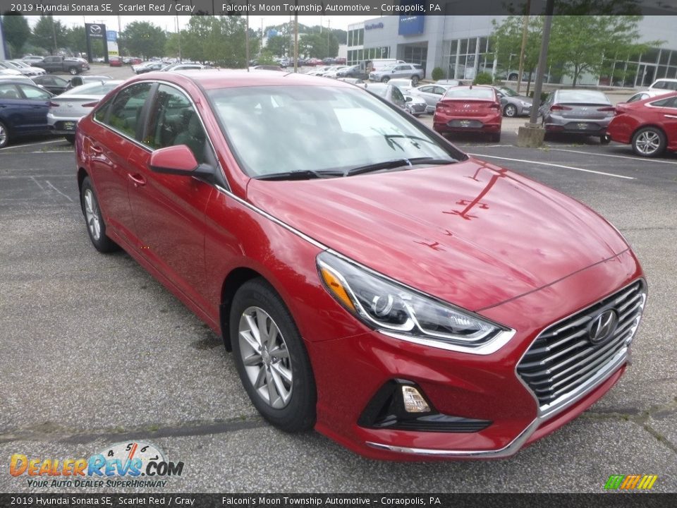 2019 Hyundai Sonata SE Scarlet Red / Gray Photo #3