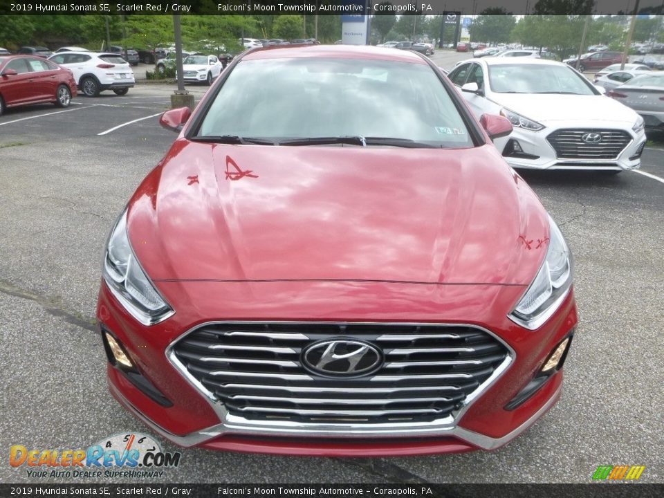 2019 Hyundai Sonata SE Scarlet Red / Gray Photo #4