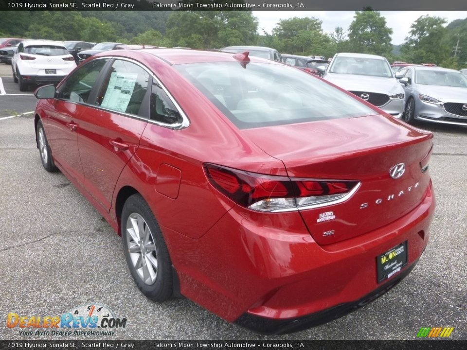2019 Hyundai Sonata SE Scarlet Red / Gray Photo #6