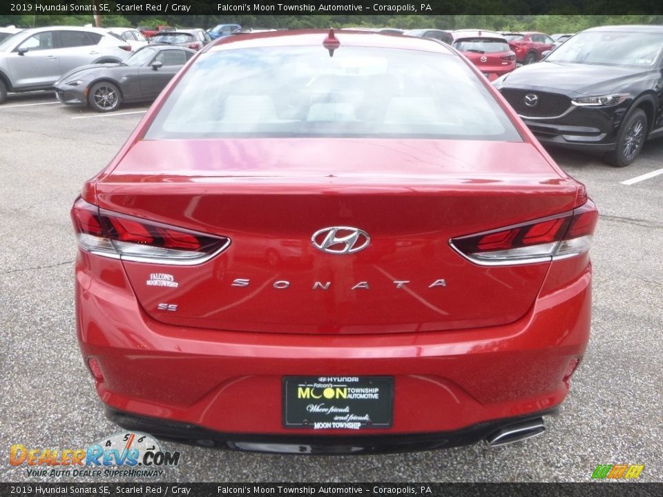 2019 Hyundai Sonata SE Scarlet Red / Gray Photo #7