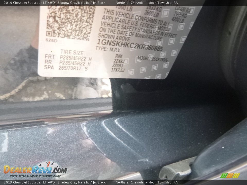 2019 Chevrolet Suburban LT 4WD Shadow Gray Metallic / Jet Black Photo #13
