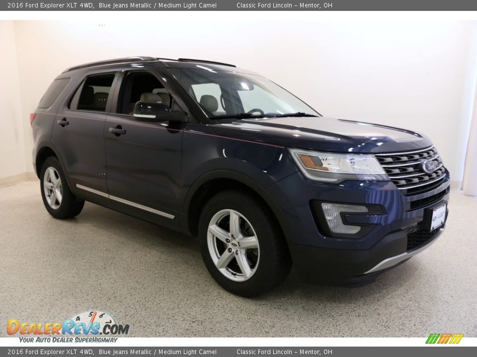 2016 Ford Explorer XLT 4WD Blue Jeans Metallic / Medium Light Camel Photo #1