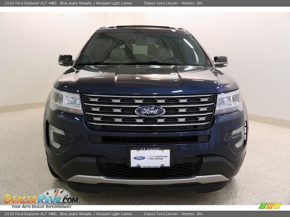 2016 Ford Explorer XLT 4WD Blue Jeans Metallic / Medium Light Camel Photo #2