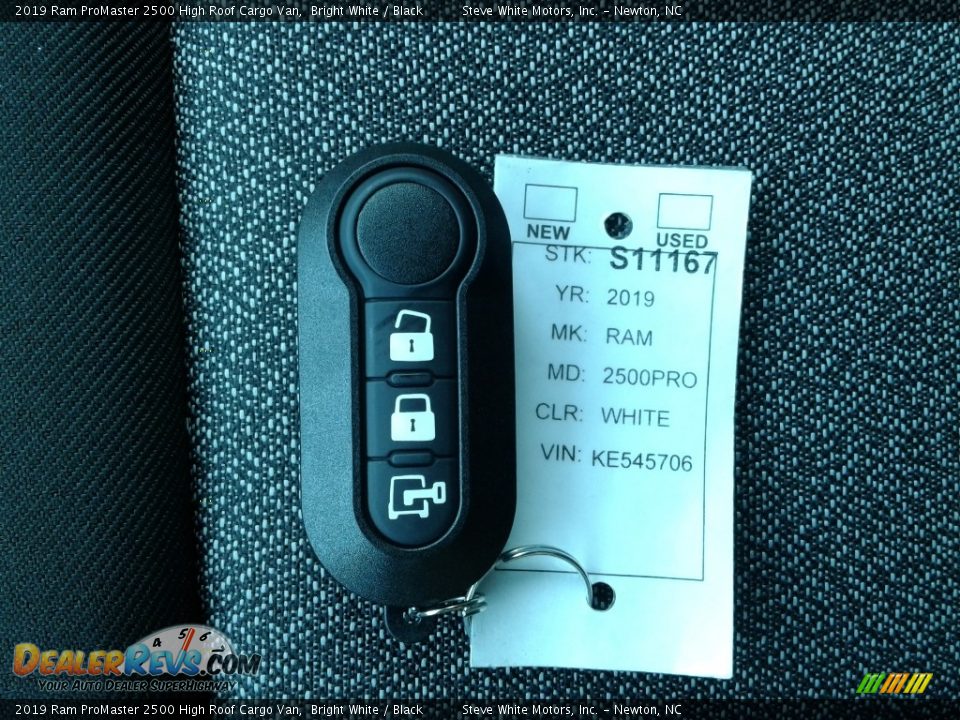 2019 Ram ProMaster 2500 High Roof Cargo Van Bright White / Black Photo #24