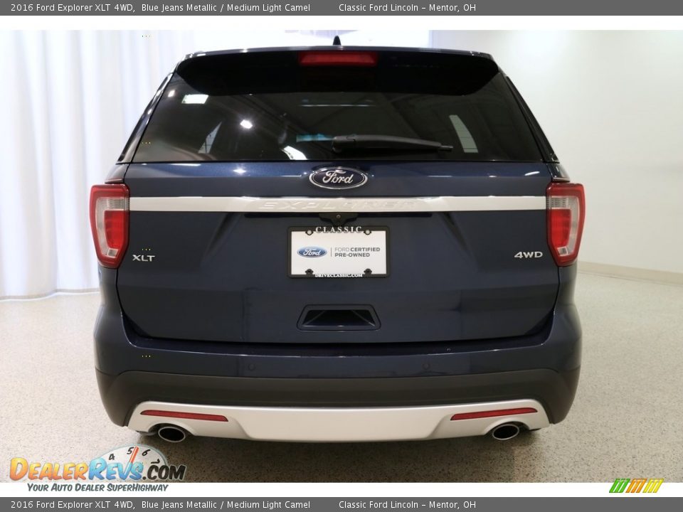 2016 Ford Explorer XLT 4WD Blue Jeans Metallic / Medium Light Camel Photo #22