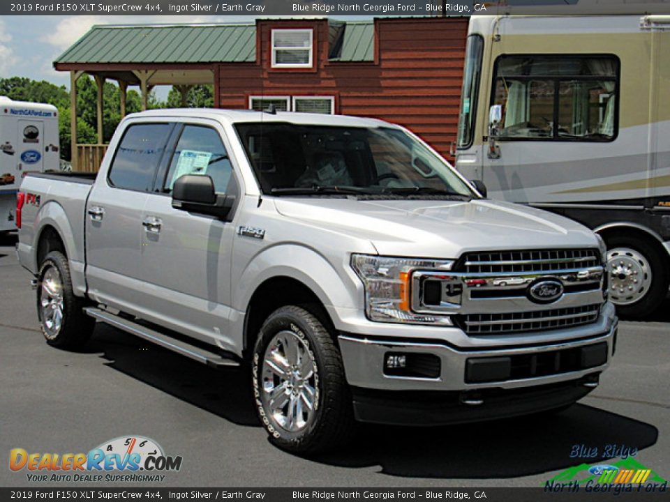 2019 Ford F150 XLT SuperCrew 4x4 Ingot Silver / Earth Gray Photo #7
