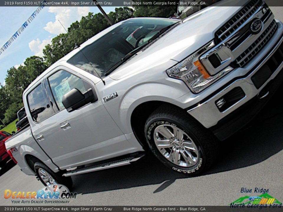 2019 Ford F150 XLT SuperCrew 4x4 Ingot Silver / Earth Gray Photo #34