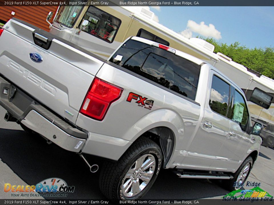 2019 Ford F150 XLT SuperCrew 4x4 Ingot Silver / Earth Gray Photo #35