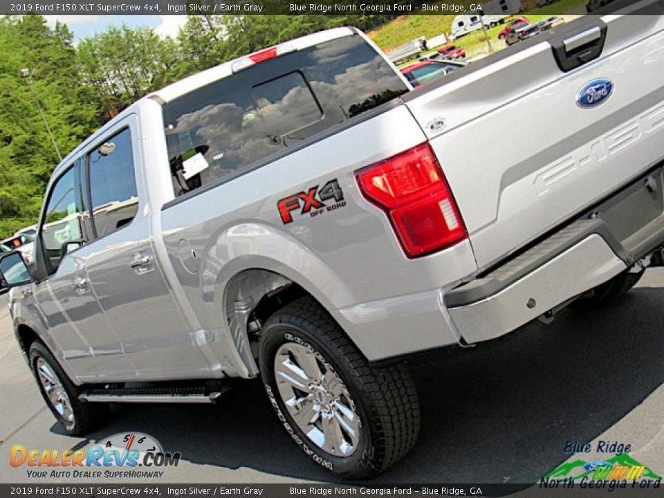 2019 Ford F150 XLT SuperCrew 4x4 Ingot Silver / Earth Gray Photo #36