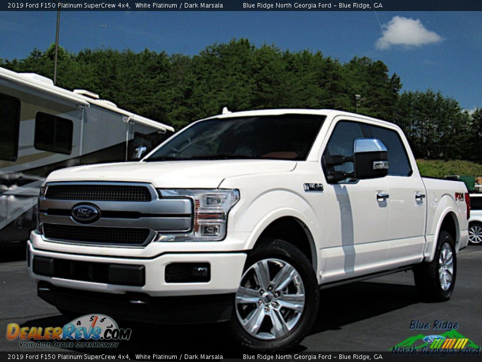 2019 Ford F150 Platinum SuperCrew 4x4 White Platinum / Dark Marsala Photo #1