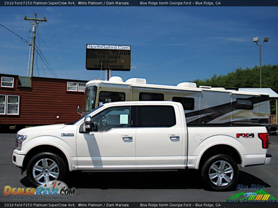 2019 Ford F150 Platinum SuperCrew 4x4 White Platinum / Dark Marsala Photo #2