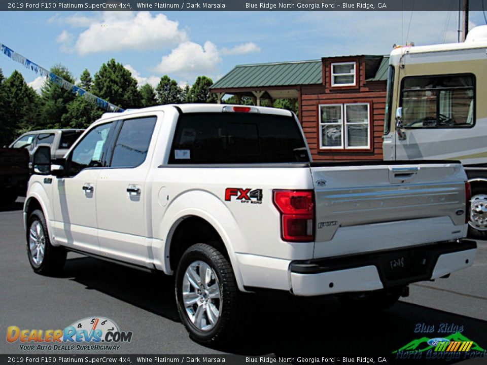 2019 Ford F150 Platinum SuperCrew 4x4 White Platinum / Dark Marsala Photo #3