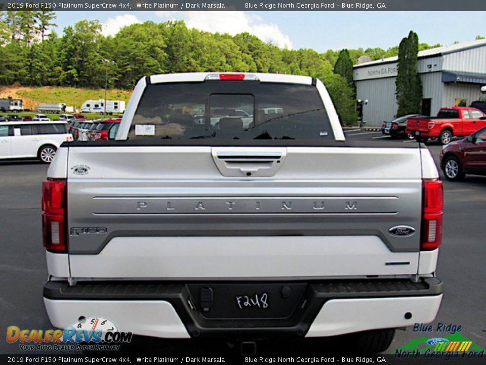 2019 Ford F150 Platinum SuperCrew 4x4 White Platinum / Dark Marsala Photo #4