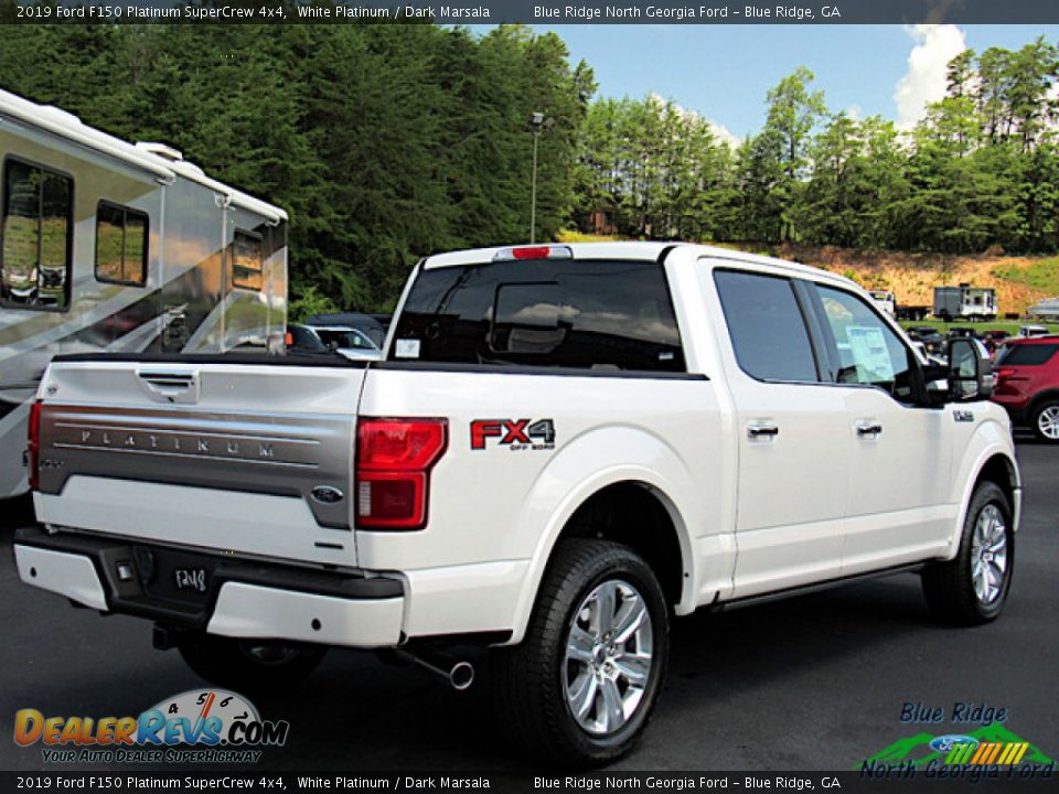 2019 Ford F150 Platinum SuperCrew 4x4 White Platinum / Dark Marsala Photo #5