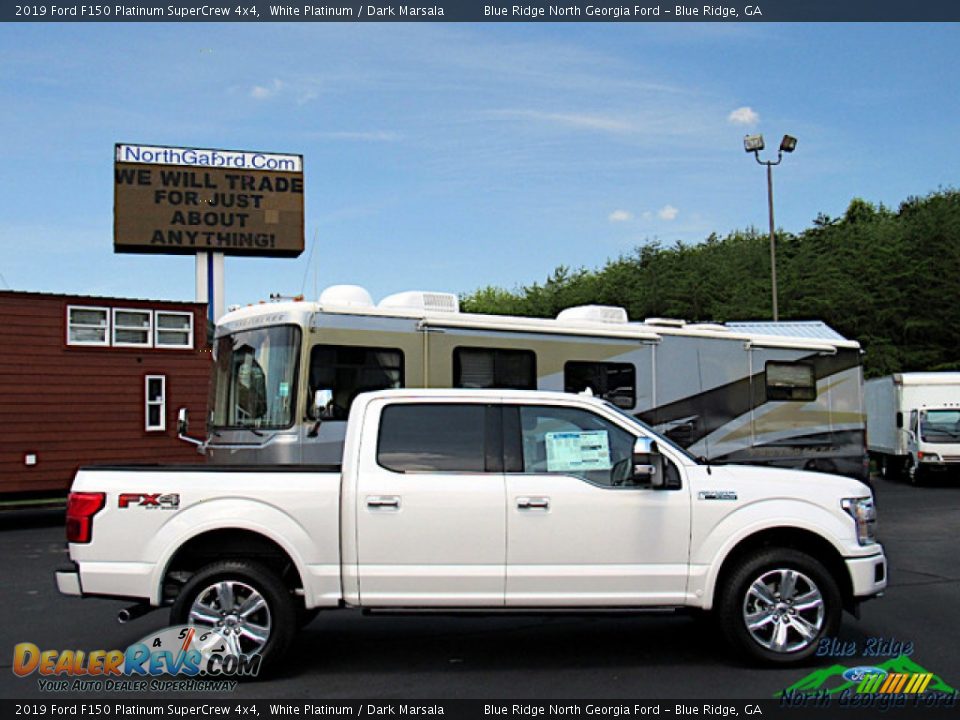 2019 Ford F150 Platinum SuperCrew 4x4 White Platinum / Dark Marsala Photo #6