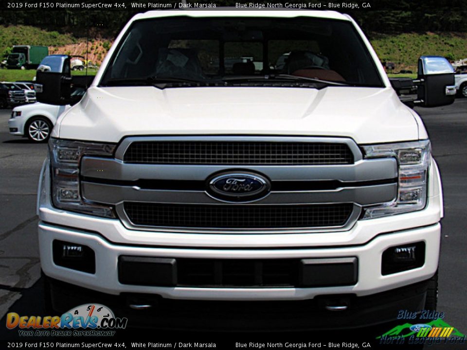 2019 Ford F150 Platinum SuperCrew 4x4 White Platinum / Dark Marsala Photo #8