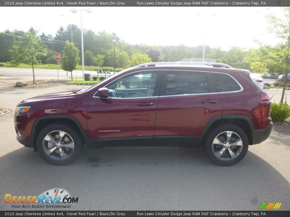 2019 Jeep Cherokee Limited 4x4 Velvet Red Pearl / Black/Ski Grey Photo #2