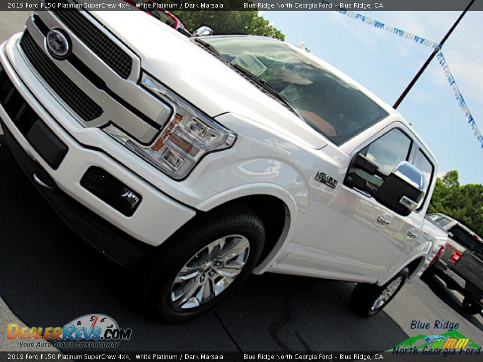 2019 Ford F150 Platinum SuperCrew 4x4 White Platinum / Dark Marsala Photo #35