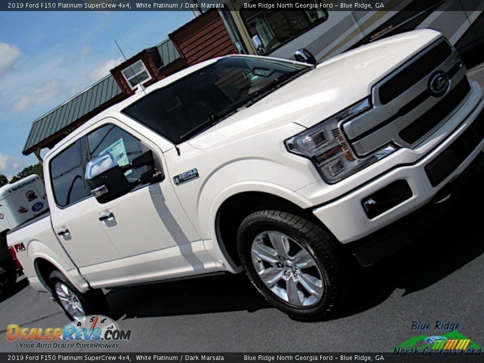 2019 Ford F150 Platinum SuperCrew 4x4 White Platinum / Dark Marsala Photo #36