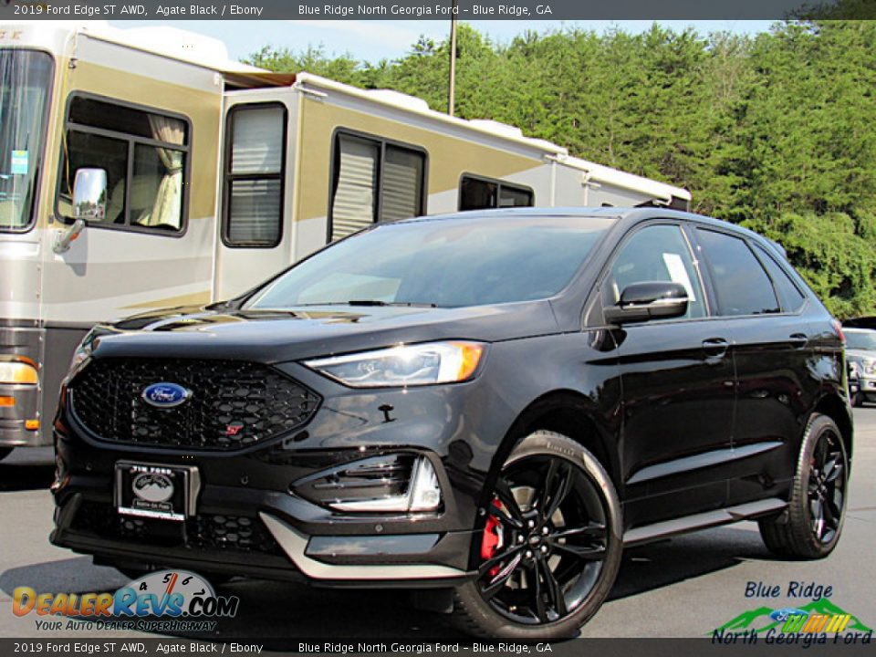 2019 Ford Edge ST AWD Agate Black / Ebony Photo #1