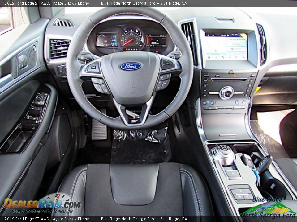 2019 Ford Edge ST AWD Agate Black / Ebony Photo #14