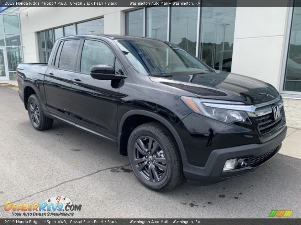 2019 Honda Ridgeline Sport AWD Crystal Black Pearl / Black Photo #2
