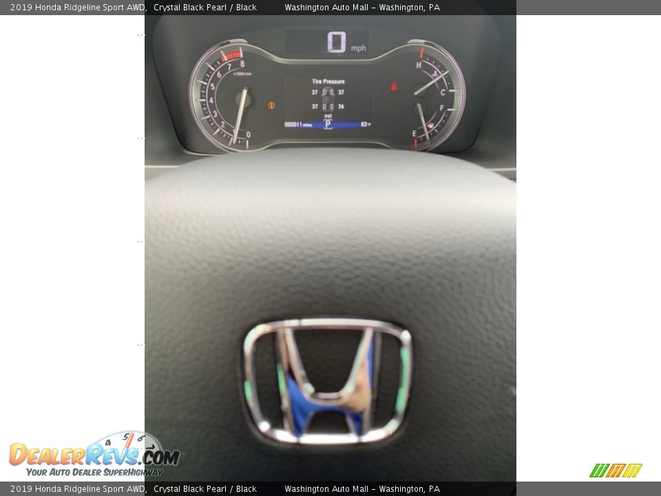 2019 Honda Ridgeline Sport AWD Crystal Black Pearl / Black Photo #31