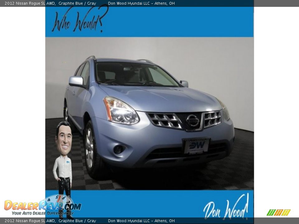 2012 Nissan Rogue SL AWD Graphite Blue / Gray Photo #1