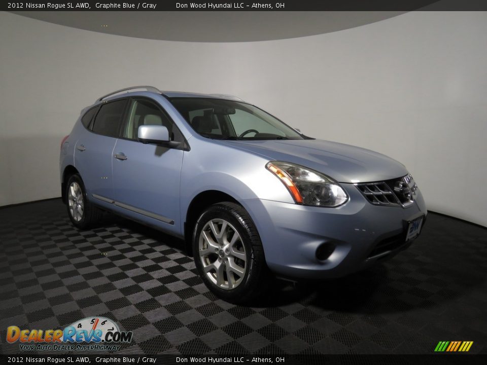 2012 Nissan Rogue SL AWD Graphite Blue / Gray Photo #3