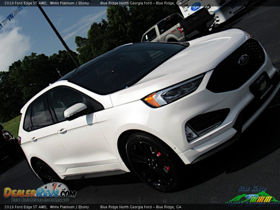 2019 Ford Edge ST AWD White Platinum / Ebony Photo #31