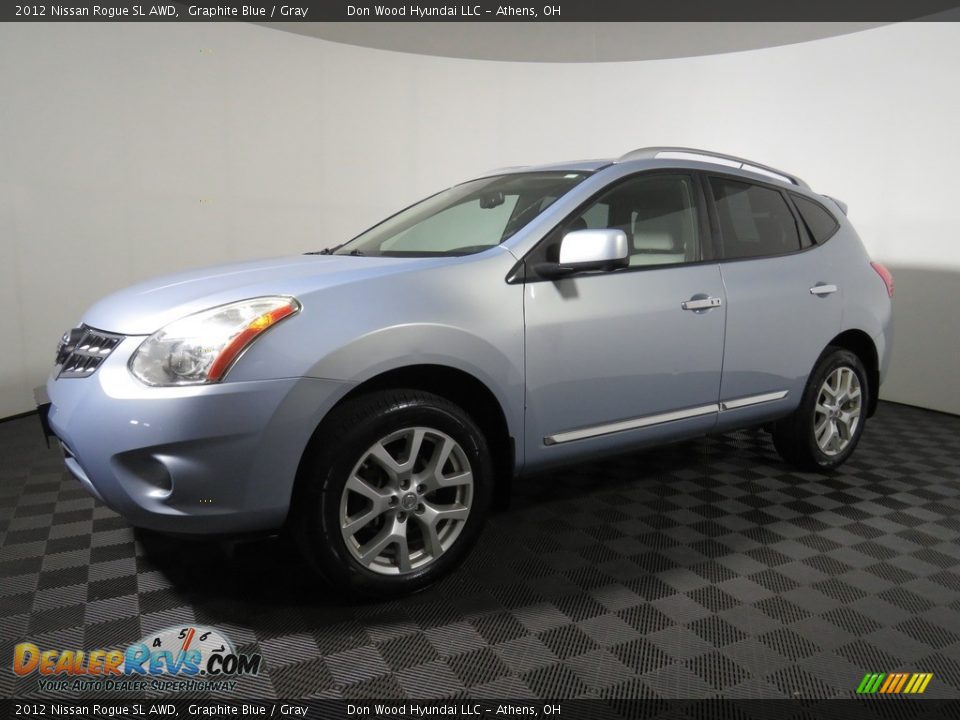 2012 Nissan Rogue SL AWD Graphite Blue / Gray Photo #8