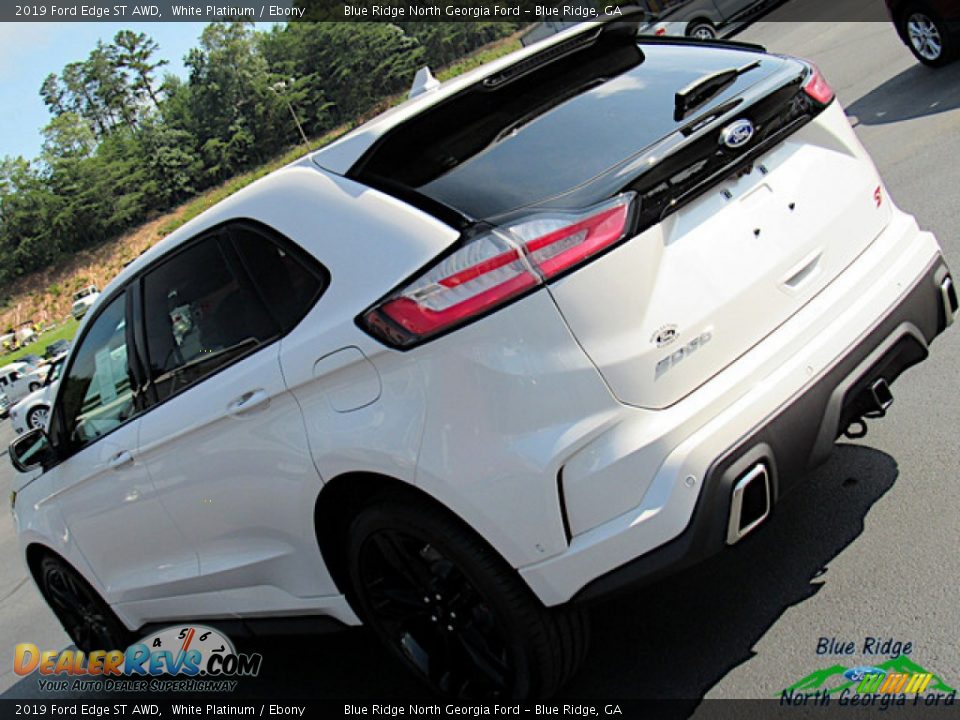 2019 Ford Edge ST AWD White Platinum / Ebony Photo #33