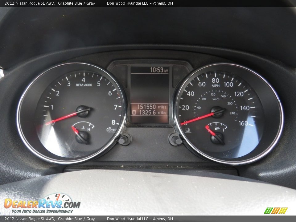 2012 Nissan Rogue SL AWD Graphite Blue / Gray Photo #28