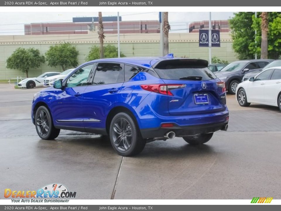 2020 Acura RDX A-Spec Apex Blue Pearl / Red Photo #5