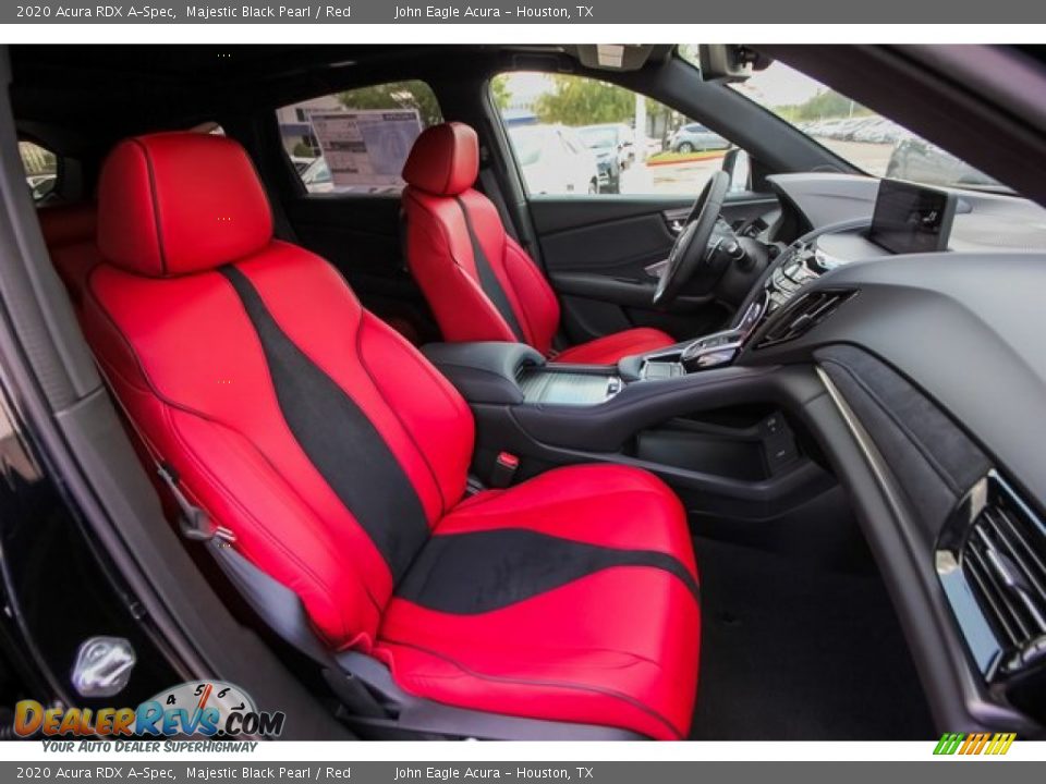 2020 Acura RDX A-Spec Majestic Black Pearl / Red Photo #24