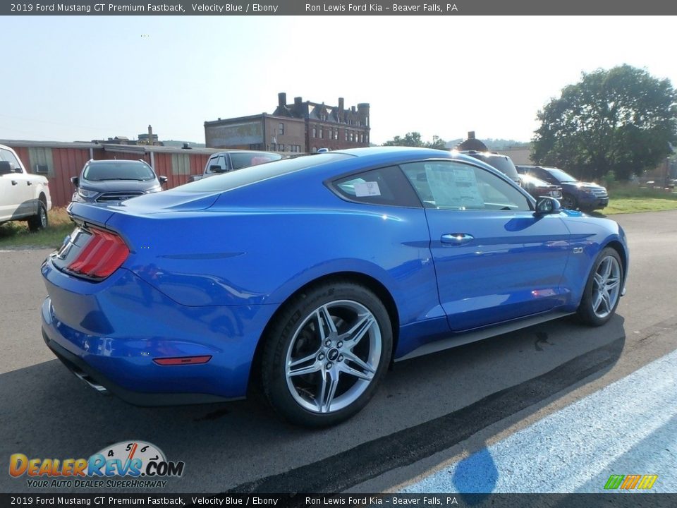 2019 Ford Mustang GT Premium Fastback Velocity Blue / Ebony Photo #2