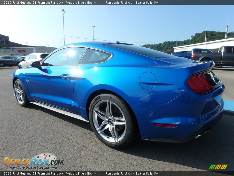 2019 Ford Mustang GT Premium Fastback Velocity Blue / Ebony Photo #4