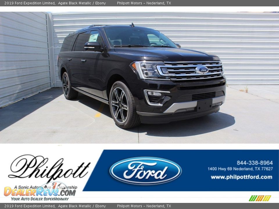 2019 Ford Expedition Limited Agate Black Metallic / Ebony Photo #1