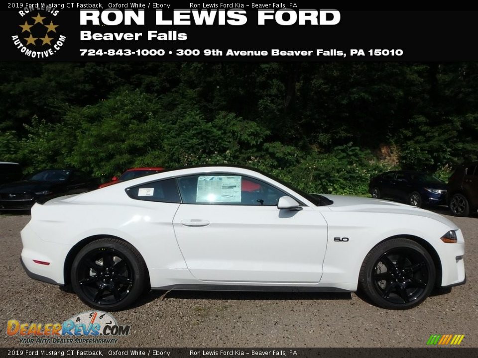 2019 Ford Mustang GT Fastback Oxford White / Ebony Photo #1