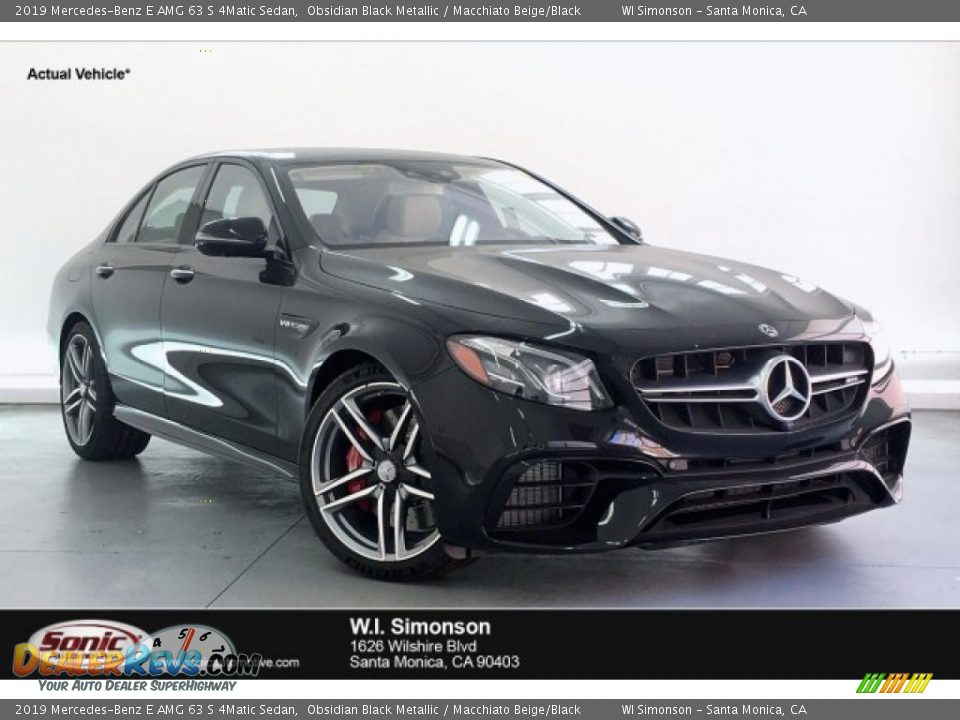 2019 Mercedes-Benz E AMG 63 S 4Matic Sedan Obsidian Black Metallic / Macchiato Beige/Black Photo #1