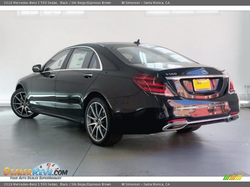 2019 Mercedes-Benz S 560 Sedan Black / Silk Beige/Espresso Brown Photo #2