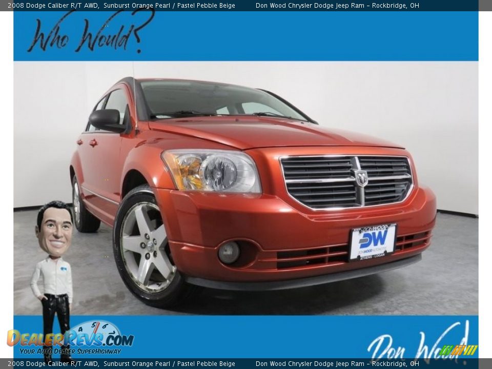 2008 Dodge Caliber R/T AWD Sunburst Orange Pearl / Pastel Pebble Beige Photo #1