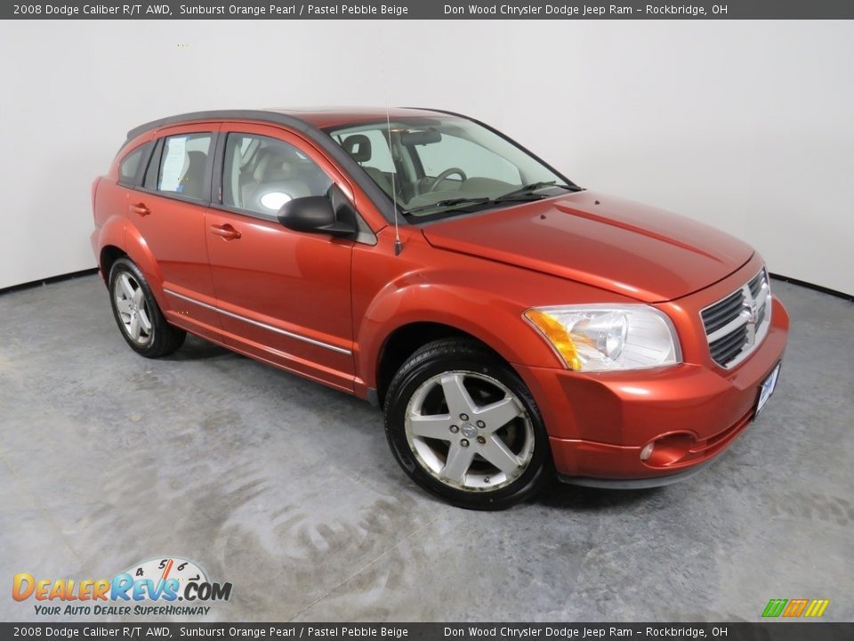 2008 Dodge Caliber R/T AWD Sunburst Orange Pearl / Pastel Pebble Beige Photo #6