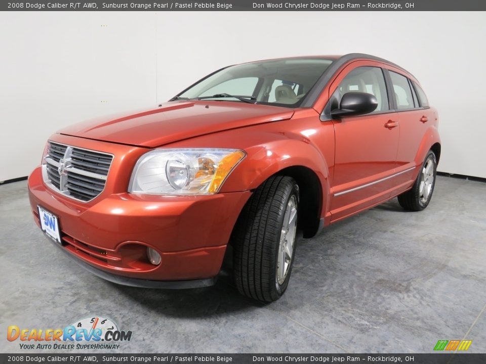 2008 Dodge Caliber R/T AWD Sunburst Orange Pearl / Pastel Pebble Beige Photo #10