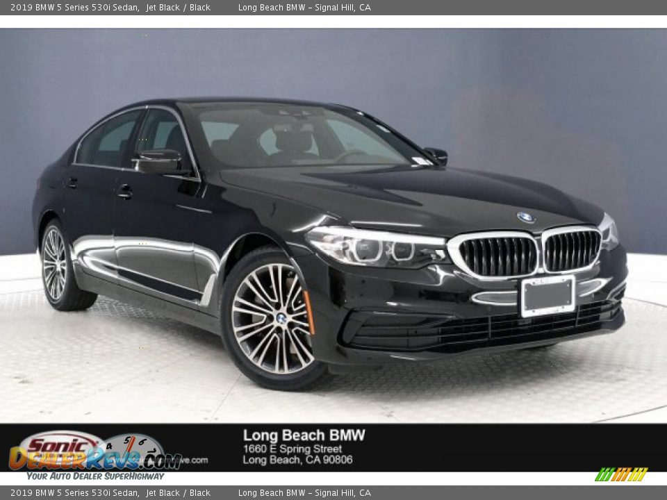 2019 BMW 5 Series 530i Sedan Jet Black / Black Photo #1