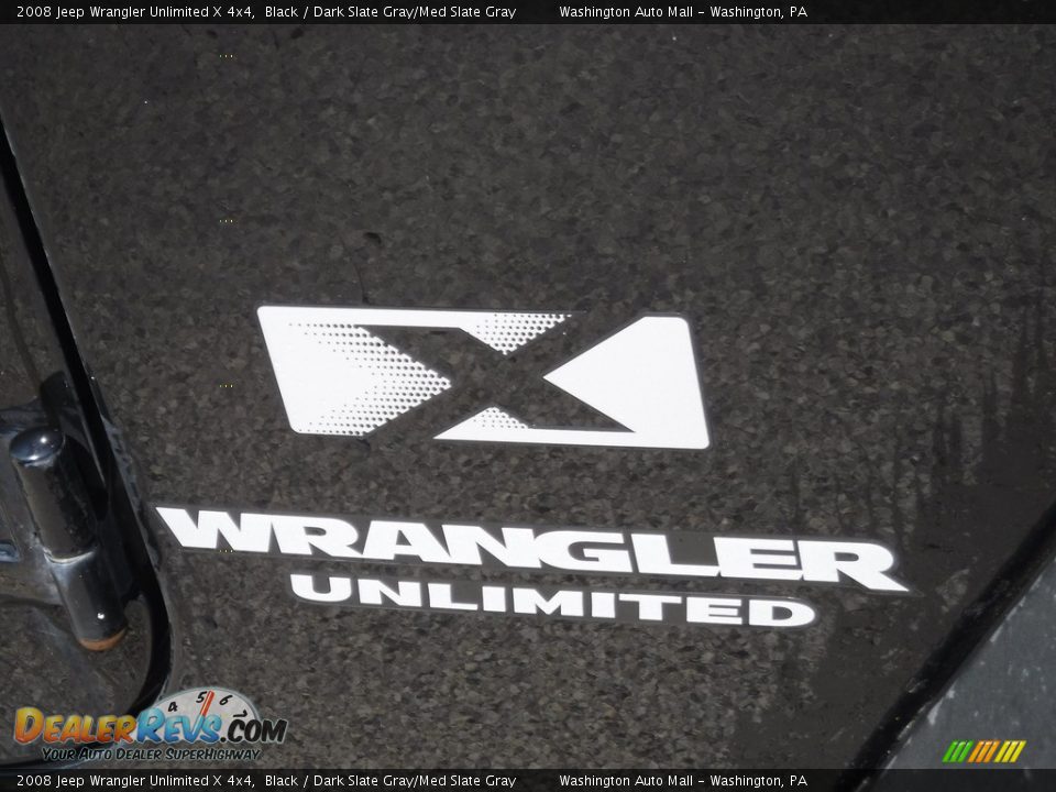 2008 Jeep Wrangler Unlimited X 4x4 Black / Dark Slate Gray/Med Slate Gray Photo #3