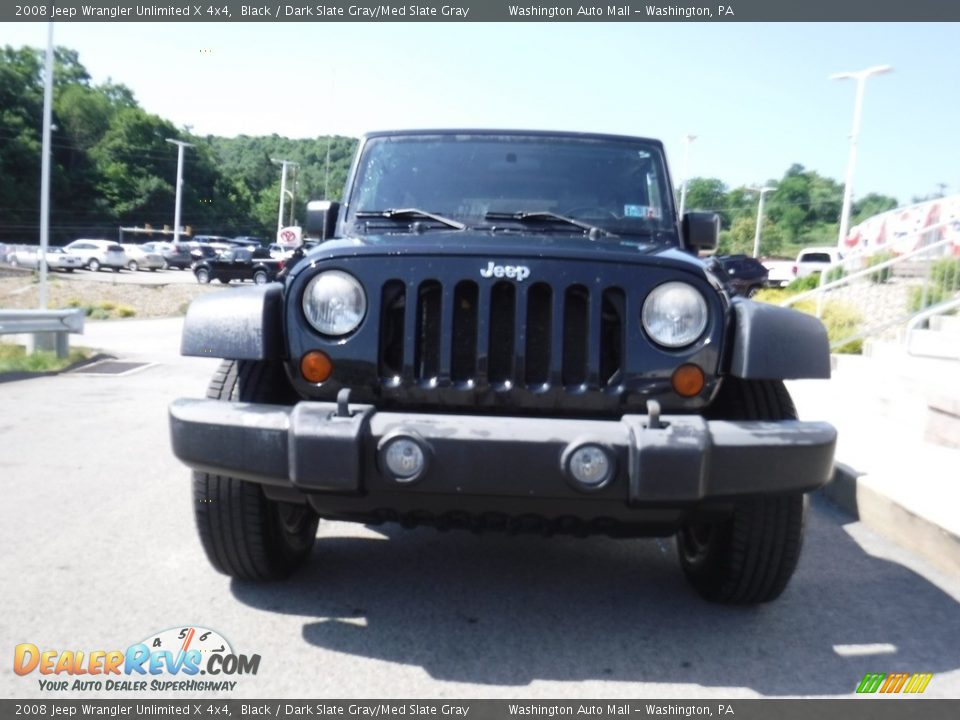 2008 Jeep Wrangler Unlimited X 4x4 Black / Dark Slate Gray/Med Slate Gray Photo #4