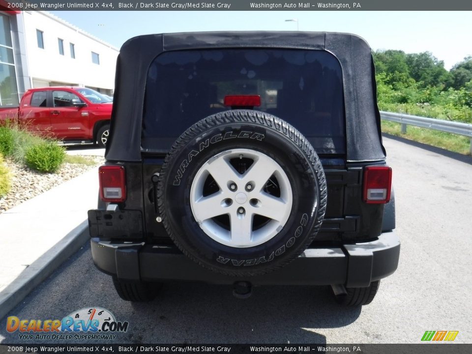 2008 Jeep Wrangler Unlimited X 4x4 Black / Dark Slate Gray/Med Slate Gray Photo #8