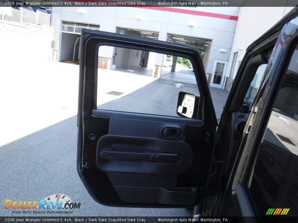 2008 Jeep Wrangler Unlimited X 4x4 Black / Dark Slate Gray/Med Slate Gray Photo #11